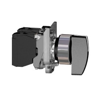 Цялостен селекторен превключвател, Harmony XB4, черен O22 mm, 3 позиции +/- 45° - задържане, 2 NO, ATEX