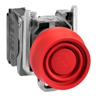 Harmony XB4 сглобен бутон, червен, O22 mm, пружинно връщане, 1 NC, ATEX