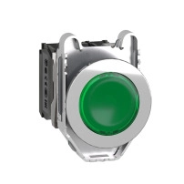 Вгр. зелен свет.бутон FLUSH CAPS ILL PB GR LED 24V 1NO 1NC