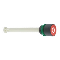 Manual overload reset push button, Harmony XB5, red flush pushbutton O22 mm marked O for 17...120 mm actuation distance