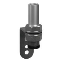 L bracket with 100mm Alu D25mm pole