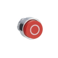 Push button head, Easy Harmony XB2, metal, projecting, red, 22mm, spring return, marked O