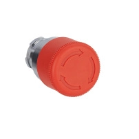 Emergency switching off head, Easy Harmony XB2, metal, red, mushroom 30mm, 22mm, latching turn to realease
