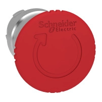Emergency stop head, Easy Harmony XB2, metal, red, mushroom 40mm, 22mm, latching turn to realease