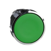 SCHNEIDER ELECTRIC Push button head, metal, flush, green, 22mm, spring return