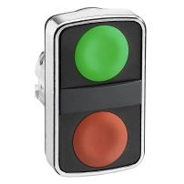 SCHNEIDER ELECTRIC Сдвоена глава метална зелено/червено, Ø22mm
