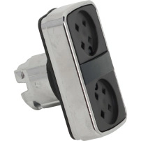 2 head PB metal flush black unmark