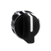 SCHNEIDER ELECTRIC Selector switch head, metal, black, 22mm, 3 positions, stay put