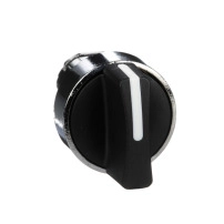 SCHNEIDER ELECTRIC Selector switch head, metal, black, 22mm, 3 positions, spring return to center