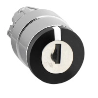 SCHNEIDER ELECTRIC Head for key switch selector, metal, black, 22mm, key 455, 3 positions, stay put