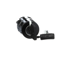 SCHNEIDER ELECTRIC Key switch selector head, metal, black, Ø22, key 455, 2 positions, stay put