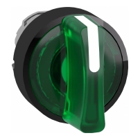 Head ill SS BK metal green 3pos center