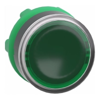 Head ill PB plast green flush push push
