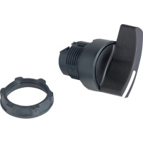 Head SS plast black hand 2pos stay put