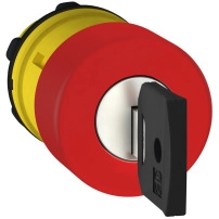 Head E.stop plast red mushr 30mm key