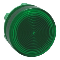Pilot Light plast green grooved lens LED