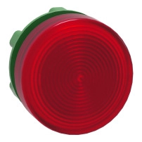 Pilot Light plast red grooved lens LED