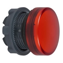 Pilot Light plast red plain lens BA9s
